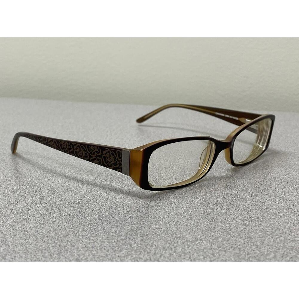Candies C Rihanna Eyeglasses Floral Frame Women's Brown Rectangular 51-16-135